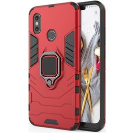 Mobigear Armor Ring Xiaomi Mi 8 Hoesje Hardcase Backcover Shockproof met Ringhouder - Rood