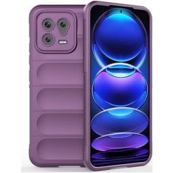 Mobigear Bumpy Xiaomi 13 Hoesje Flexibel TPU Backcover - Paars