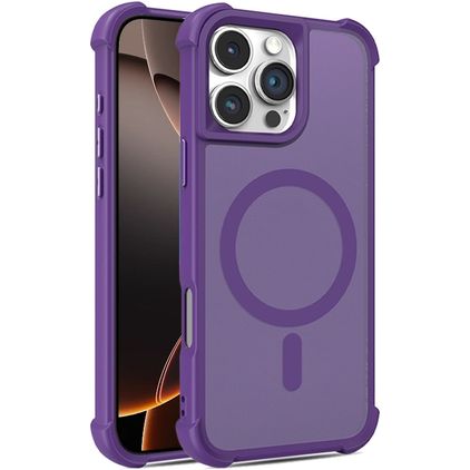 Mobigear Armor Shield iPhone 16 Pro MagSafe Hoesje Hardcase Backcover - Paars