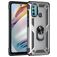 Mobigear Armor Ring Motorola Moto G60 Hoesje Hardcase Backcover Shockproof met Ringhouder - Zilver