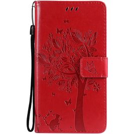 Mobigear Tree Samsung Galaxy S21 Ultra Hoesje Bookcase Portemonnee - Rood