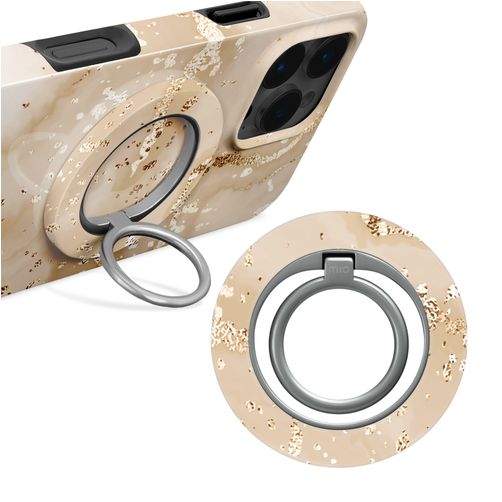 MIO Holder MagSafe Telefoon Ring - Gold Marble Universeel