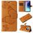 Mobigear Butterfly Xiaomi Redmi 14C Hoesje Bookcase Portemonnee - Cognac