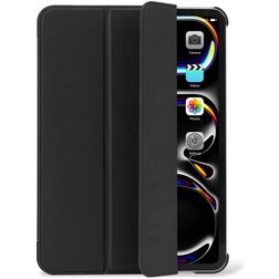 Decoded Textured Slim iPad Pro 11 Inch (2024) Hoes Flexibel Siliconen Bookcase - Antraciet