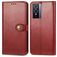 Mobigear Snap Button Vivo Y76 Hoesje Bookcase Portemonnee - Rood