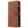 Mobigear Zipper OnePlus 8 Pro Hoesje Bookcase Portemonnee - Bruin