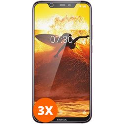 Mobigear Nokia 8.1 Glazen Screenprotector - Case Friendly (3-Pack)