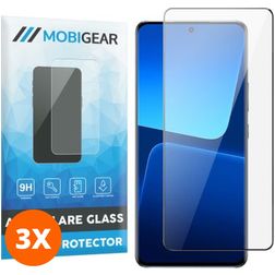 Mobigear Premium Xiaomi 13 Glazen Screenprotector - Case Friendly - Zwart (3-Pack)