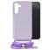 Mobilize Lanyard Gelly Samsung Galaxy A14 Flexibel TPU Hoesje met koord - Pastel Purple
