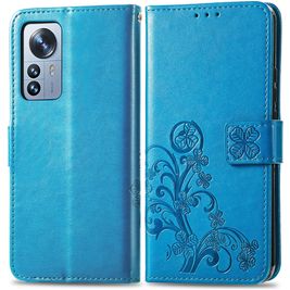 Mobigear Clover Xiaomi 12 Pro Hoesje Bookcase Portemonnee - Blauw