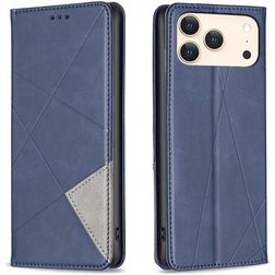 Mobigear Rhombus Slim iPhone 17 Pro Max Hoesje Bookcase - Blauw