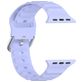 Mobigear Bumpy Siliconen Apple Watch Bandje Gespsluiting - 42/41/40/38 mm - Paars