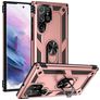 Mobigear Armor Ring Samsung Galaxy S23 Ultra Hoesje Hardcase Backcover Shockproof met Ringhouder - Roségoud