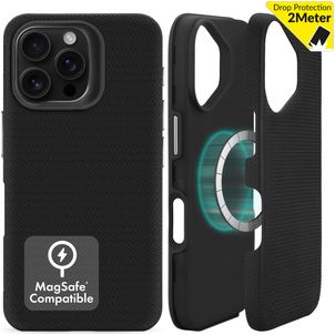 My Style Magsafe Tough iPhone 16 Pro Max MagSafe Hoesje Hardcase Backcover Shockproof - Zwart