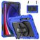 Mobigear SureGrip Xtreme Samsung Galaxy Tab S9 FE Hoes Hard Kunststof,Siliconen Backcover + Stylus Houder + Schouderband + Standaard - Donkerblauw