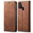 Mobigear Denim Slim Samsung Galaxy A21s Hoesje Bookcase Portemonnee - Bruin