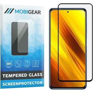 Mobigear Premium POCO X3 Glazen Screenprotector - Case Friendly - Zwart