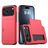 Mobigear Card iPhone 18 Pro Hoesje Hardcase Backcover Shockproof met Pasjeshouder - Rood