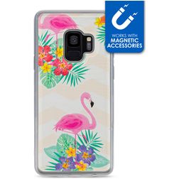 My Style Magneta Samsung Galaxy S9 Hoesje Flexibel TPU Backcover - Flamingo