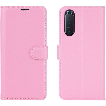 Mobigear Classic Sony Xperia 5 II Hoesje Bookcase Portemonnee - Roze