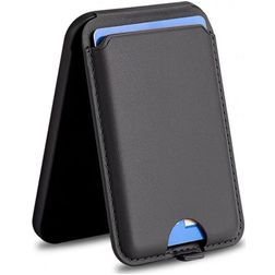 Mobigear Wallet Stand Pasjeshouder - 3 Pasjes - MagSafe Compatible - Zwart
