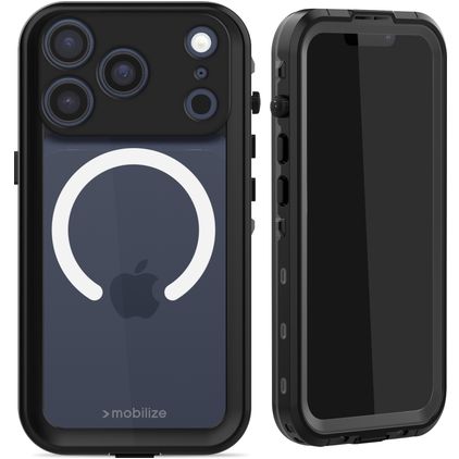 Mobilize Waterproof iPhone 17 Pro Waterdicht MagSafe Hoesje Hardcase Backcover - Zwart