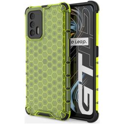 Mobigear Honeycomb Realme GT Hoesje Hardcase Backcover Shockproof - Groen