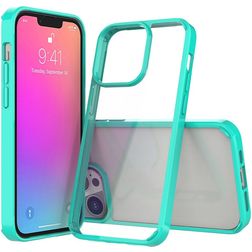 Mobigear Crystal iPhone 13 Pro Hoesje Hardcase Backcover - Transparant / Turquoise