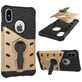 Mobigear Grip Stand iPhone XS Hoesje Hardcase Backcover Shockproof met Standaard - Goud