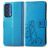 Mobigear Clover Motorola Edge (2021) Hoesje Bookcase Portemonnee - Blauw