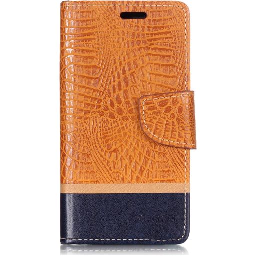 Mobigear Croco Xiaomi Mi 8 SE Hoesje Bookcase Portemonnee - Oranje