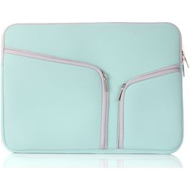 Mobigear Double Zipper Neopreen Laptop Sleeve 12 inch Laptop hoes - Groen Mobigear Double Zipper Neopreen Laptop Sleeve 12 inch Laptop hoes - Groen