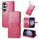Mobigear Clover Samsung Galaxy S23 FE Hoesje Bookcase Portemonnee - Magenta