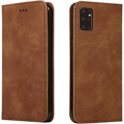 Mobigear Retro Slim Samsung Galaxy S20 Plus Hoesje Bookcase Portemonnee - Bruin