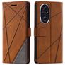 Mobigear Rhombus HONOR 200 Hoesje Bookcase Portemonnee - Bruin
