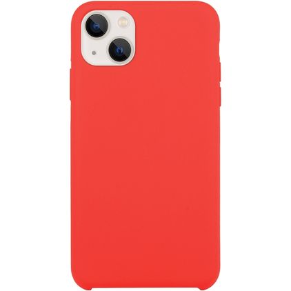 Mobigear Rubber Touch iPhone 15 Plus Siliconen Hoesje Backcover - Rood