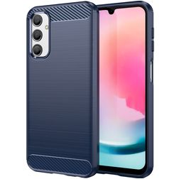 Mobigear Brushed Slim Samsung Galaxy A24 Hoesje Flexibel TPU Backcover - Blauw