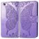 Mobigear Butterfly iPhone SE (2020) Hoesje Bookcase Portemonnee - Paars