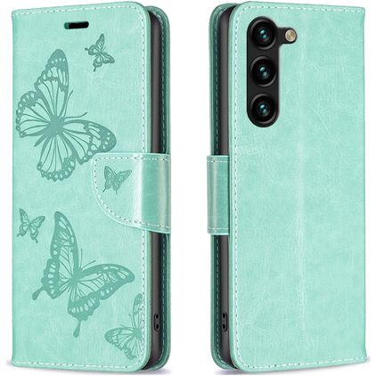 Mobigear Butterfly Samsung Galaxy S24 Plus Hoesje Bookcase Portemonnee - Groen