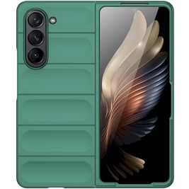 Mobigear Bumpy Samsung Galaxy Z Fold 5 Hoesje Flexibel TPU Backcover - Groen