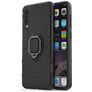 Mobigear Armor Ring Samsung Galaxy A50 Hoesje Hardcase Backcover Shockproof met Ringhouder - Zwart