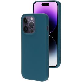 Mobiparts iPhone 14 Pro Siliconen Hoesje Backcover - Blueberry Blue Mobiparts iPhone 14 Pro Siliconen Hoesje Backcover - Blueberry Blue