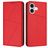 Mobigear Frosted Flip iPhone 17 Hoesje Bookcase Portemonnee - Rood