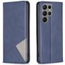 Mobigear Rhombus Slim Samsung Galaxy S23 Ultra Hoesje Bookcase - Blauw