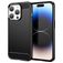 Mobigear Brushed Slim iPhone 15 Pro Max Hoesje Flexibel TPU Backcover - Zwart