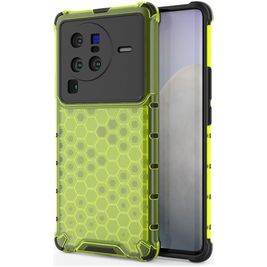 Mobigear Honeycomb Vivo X80 Pro Hoesje Hardcase Backcover Shockproof - Groen