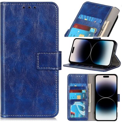Mobigear Basic iPhone 14 Pro Max Hoesje Bookcase Portemonnee - Blauw