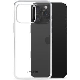 Mobilize Gelly Doorzichtig iPhone 16 Pro Max Hoesje Flexibel TPU Backcover - Transparant