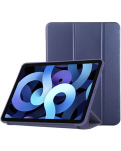Mobigear Tri-Fold Gel iPad Air 5 (2022) Hoes TPU,Kunstleer Bookcase - Blauw
