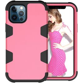 Mobigear Ultra Tough iPhone 12 Pro Max Hoesje Hardcase Backcover Shockproof - Magenta